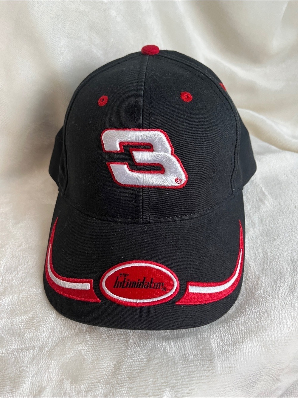 The Intimidator Black & Red Number 3 Baseball Cap Competitors View Vintage